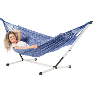 Hammock Tones of Periwinkle with metal stand